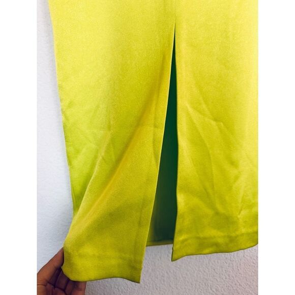 Alex Perry Manor Strong Shoulder Midi dress Acid UK6/US2 - Picture 8 of 9